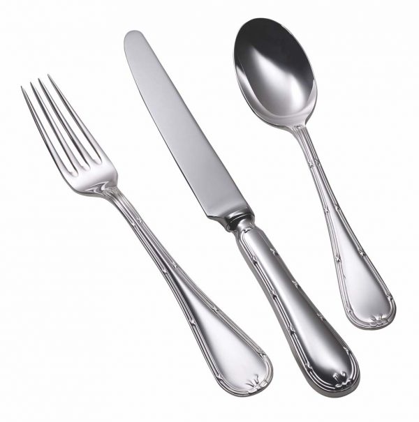 English Reed & Ribbon Sterling Silver Flatware