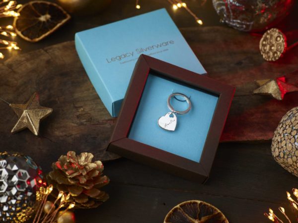 Sterling Silver Heart Keyring - Image 2
