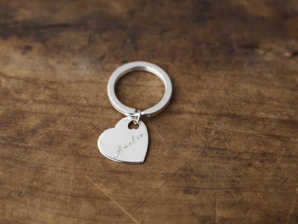 Sterling Silver Heart Keyring - Image 5